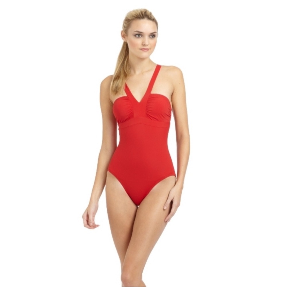 SPANX shapewesr swim suit red NWT 16
